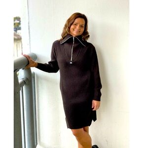 Holzweiler Float Knit Dress brown 100% wool small